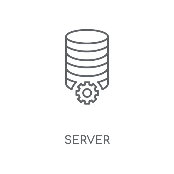 Server Lineares Symbol Server Konzept Strich Symbol Design Dünne Grafische — Stockvektor