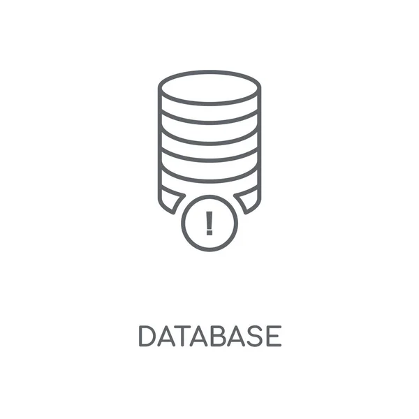 Icono Lineal Base Datos Concepto Base Datos Diseño Símbolo Elementos — Vector de stock