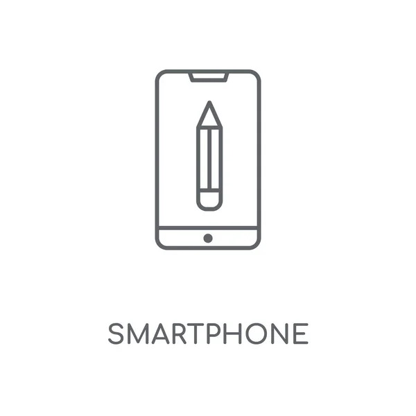 Smartphone Lineares Symbol Smartphone Konzept Symboldesign Dünne Grafische Elemente Vektorillustration — Stockvektor