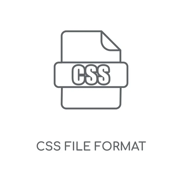 Icono Lineal Formato Archivo Css Diseño Símbolo Trazo Concepto Formato — Archivo Imágenes Vectoriales