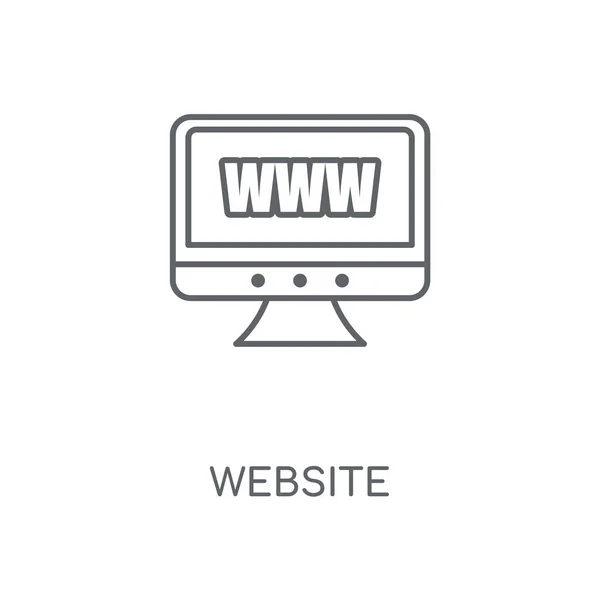 Ícone Linear Site Web Design Símbolo Curso Conceito Elementos Gráficos — Vetor de Stock