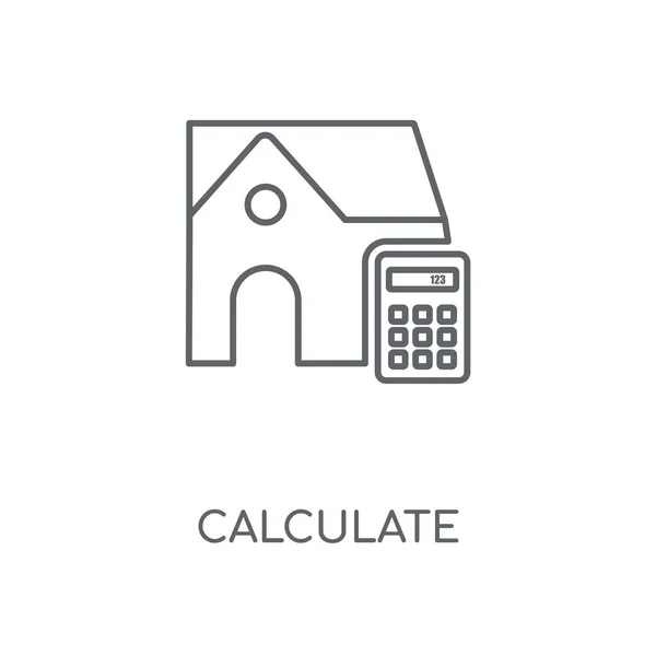 Calcule Ícone Linear Calcule Projeto Símbolo Curso Conceito Elementos Gráficos —  Vetores de Stock
