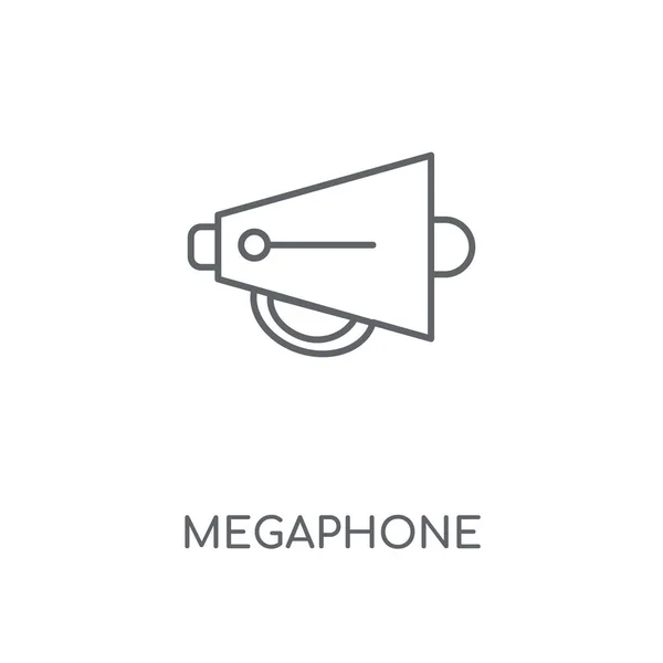 Ícone Linear Megafone Projeto Símbolo Curso Conceito Megafone Elementos Gráficos — Vetor de Stock