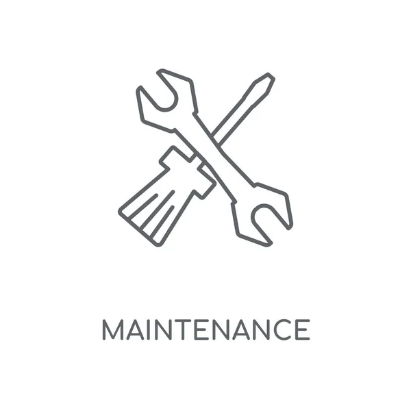 Icône Linéaire Maintenance Concept Maintenance Conception Symbole Course Illustration Vectorielle — Image vectorielle