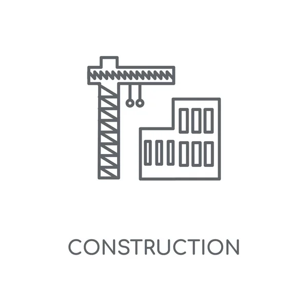 Будівництво Лінійної Ікони Концепція Побудови Дизайну Символів Штриха Тонкі Графічні — стоковий вектор