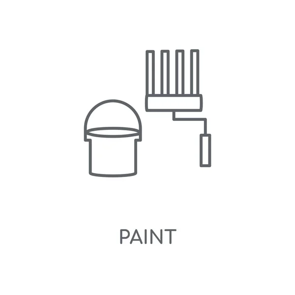 Pintar Icono Lineal Pintura Concepto Trazo Símbolo Diseño Elementos Gráficos — Vector de stock
