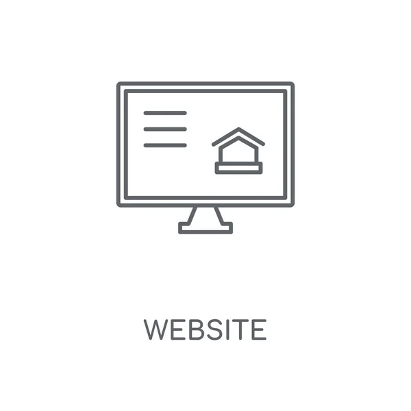 Icono Lineal Del Sitio Web Diseño Símbolo Trazo Concepto Web — Vector de stock