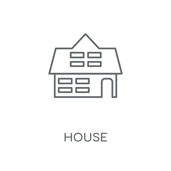 Σπίτι Γραμμική Εικονίδιο Σύμβολο Σχεδιασμό Σπίτι Έννοια Εγκεφαλικό Επεισόδιο Λεπτή — Διανυσματικό Αρχείο