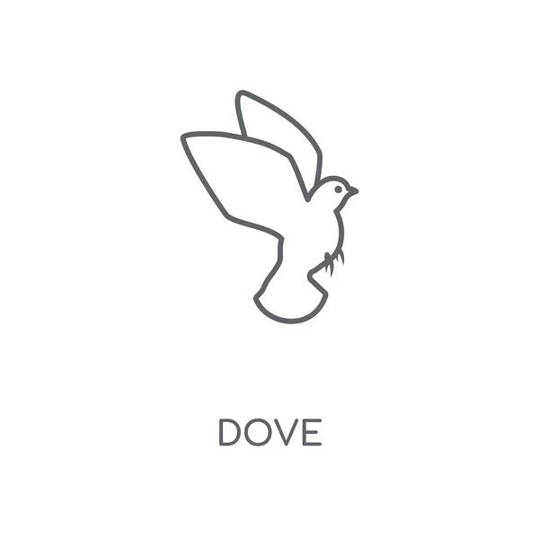 Покласти Лінійну Піктограму Дизайн Символів Штрихування Концепції Dove Тонкі Графічні — стоковий вектор
