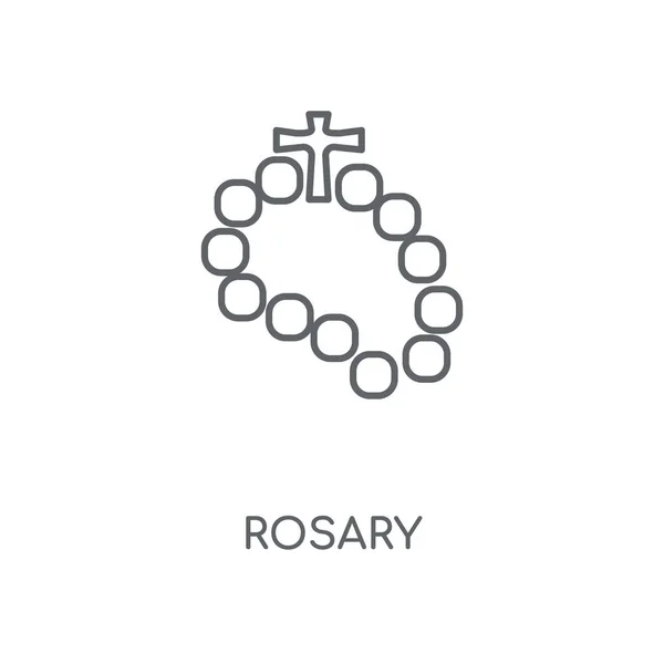 Ikon Linear Rosario Konsep Rosary Desain Simbol Stroke Ilustrasi Vektor - Stok Vektor