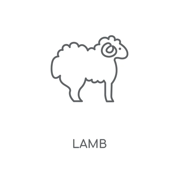 Ikona Liniowej Baranka Lamb Koncepcja Symbol Obrysu Cienkich Elementów Graficznych — Wektor stockowy