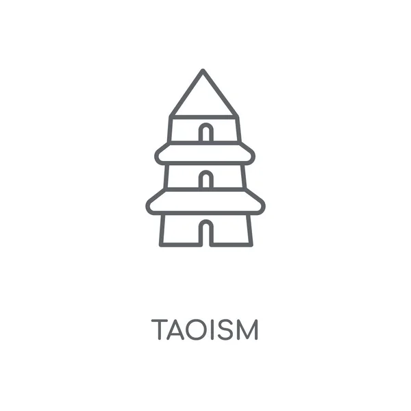 Icono Lineal Taoísmo Diseño Símbolo Carrera Concepto Taoísmo Elementos Gráficos — Vector de stock