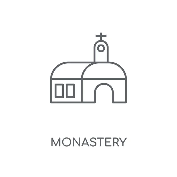 Icône Linéaire Monastère Concept Monastère Dessin Symbole Avc Illustration Vectorielle — Image vectorielle