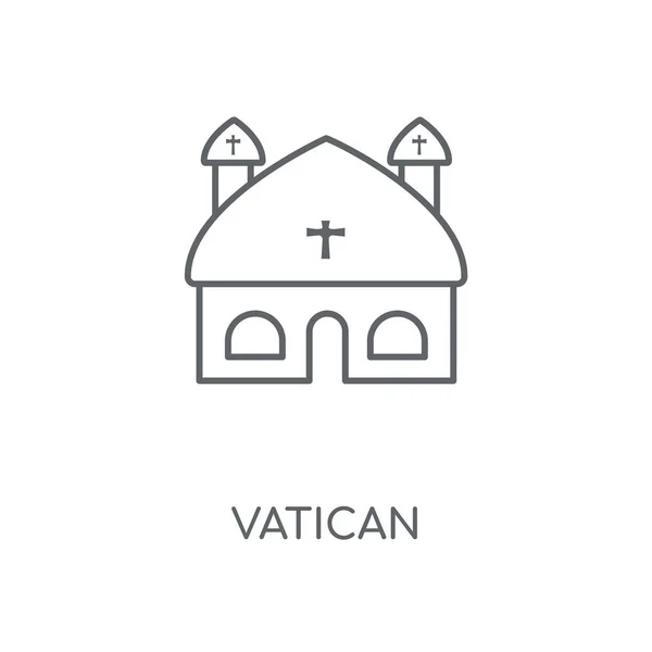 Vatikanens Linjär Ikonen Vatikanens Stroke Symbol Konceptdesign Tunn Grafiska Element — Stock vektor