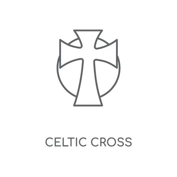 Ícone Linear Celtic Cross Céltico Cruz Conceito Design Símbolo Acidente —  Vetores de Stock