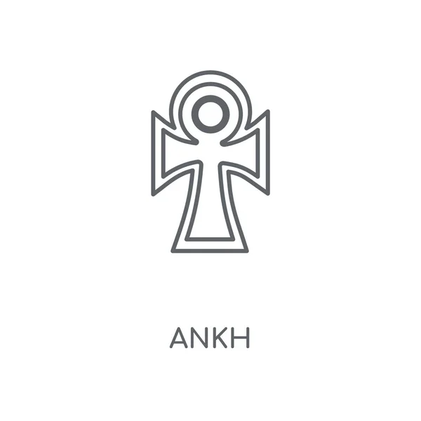 Ankh Linjär Ikonen Ankh Konceptdesign Stroke Symbol Tunn Grafiska Element — Stock vektor