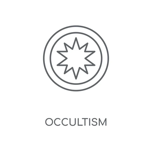 Icono Lineal Ocultismo Concepto Ocultismo Diseño Símbolo Trazo Elementos Gráficos — Vector de stock