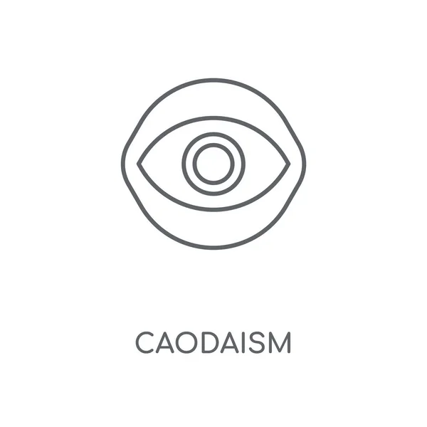 Caodaísmo Icono Lineal Caodaísmo Concepto Trazo Símbolo Diseño Elementos Gráficos — Vector de stock