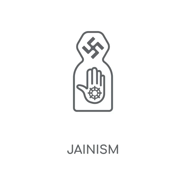 Jainismen Linjär Ikonen Jainismen Konceptdesign Stroke Symbol Tunn Grafiska Element — Stock vektor