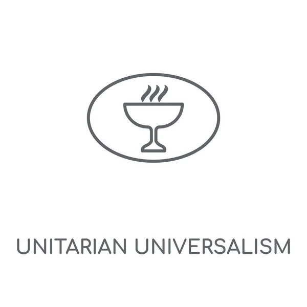 Unisalismo Unitario Icono Lineal Diseño Símbolo Carrera Concepto Universalismo Unitario — Vector de stock