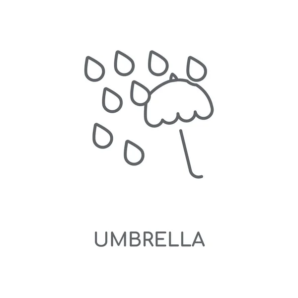 Icono Lineal Paraguas Paraguas Concepto Trazo Símbolo Diseño Elementos Gráficos — Archivo Imágenes Vectoriales