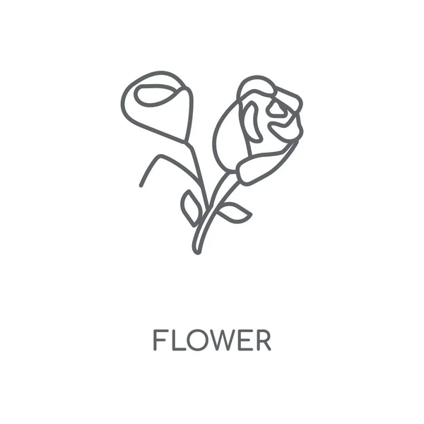 Blume Lineares Symbol Blütenkonzept Strich Symbol Design Dünne Grafische Elemente — Stockvektor