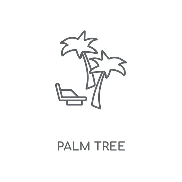 Palm Tree Linear Icon Palm Tree Concept Stroke Symbol Design — Stock Vector