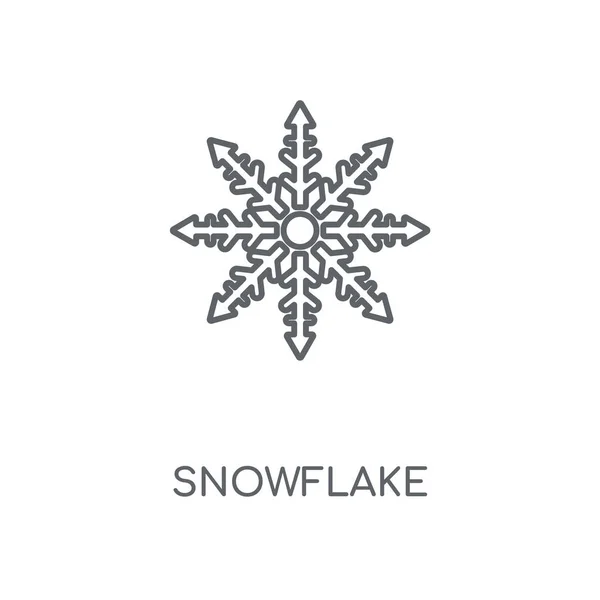 Sneeuwvlok Lineaire Pictogram Sneeuwvlok Beroerte Symbool Conceptontwerp Dunne Grafische Elementen — Stockvector