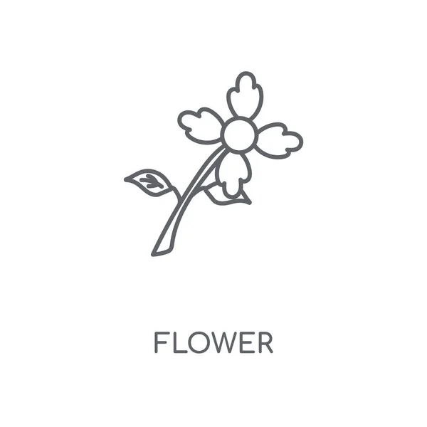 Çiçek Doğrusal Simgesi Çiçek Kavramı Kontur Sembolü Tasarım Nce Grafik — Stok Vektör