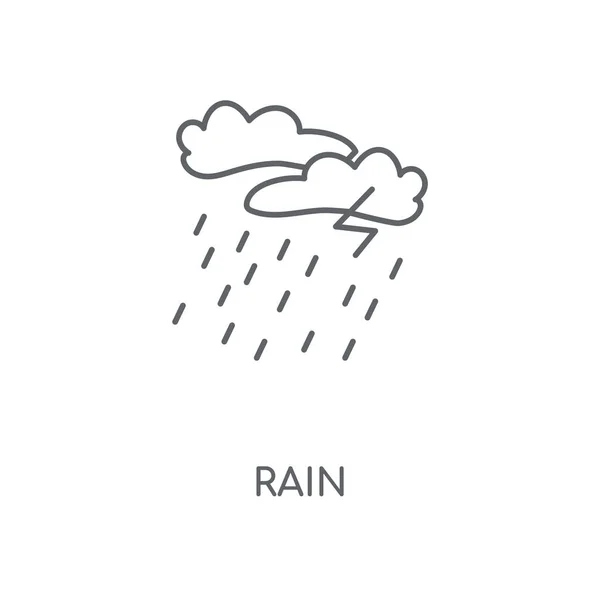 Deszcz Ikona Liniowej Deszcz Koncepcja Symbol Obrysu Cienkich Elementów Graficznych — Wektor stockowy