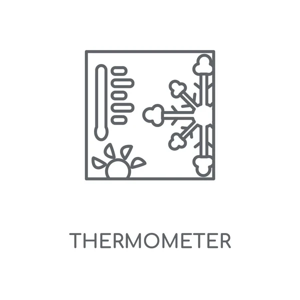Linjär Termometern Termometer Konceptdesign Stroke Symbol Tunn Grafiska Element Vektor — Stock vektor
