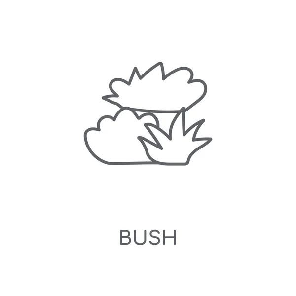 Ícone Linear Bush Bush Conceito Design Símbolo Acidente Vascular Cerebral — Vetor de Stock