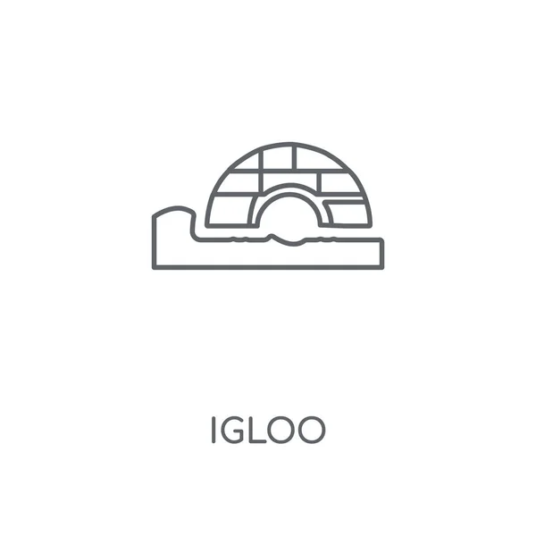 Igloo Linjär Ikonen Igloo Konceptdesign Stroke Symbol Tunn Grafiska Element — Stock vektor