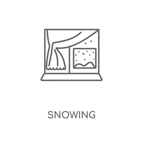 Sneeuwt Lineaire Pictogram Sneeuwt Conceptontwerp Beroerte Symbool Dunne Grafische Elementen — Stockvector