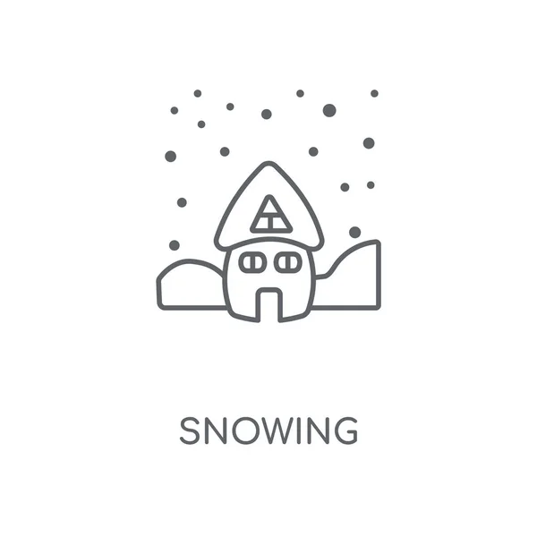 Sneeuwt Lineaire Pictogram Sneeuwt Conceptontwerp Beroerte Symbool Dunne Grafische Elementen — Stockvector