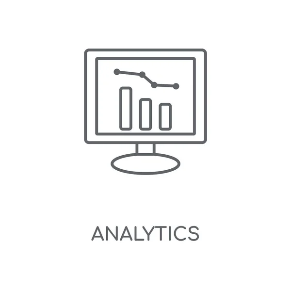 Ανάλυση Γραμμικών Εικονίδιο Έννοια Του Analytics Εγκεφαλικό Επεισόδιο Σύμβολο Σχεδιασμού — Διανυσματικό Αρχείο