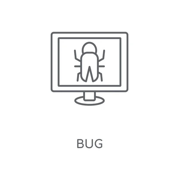 Bug Lineaire Pictogram Bug Beroerte Symbool Conceptontwerp Dunne Grafische Elementen — Stockvector