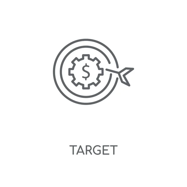 Target Linear Icon Target Concept Stroke Symbol Design Thin Graphic — Stock Vector