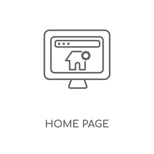 Startseite Lineares Symbol Home Page Concept Stroke Symbol Design Dünne — Stockvektor