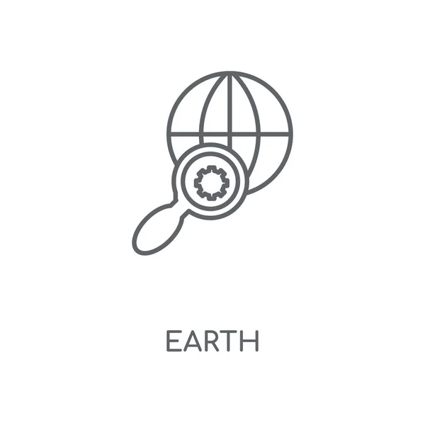 Icono Lineal Terrestre Diseño Símbolo Carrera Concepto Tierra Elementos Gráficos — Vector de stock