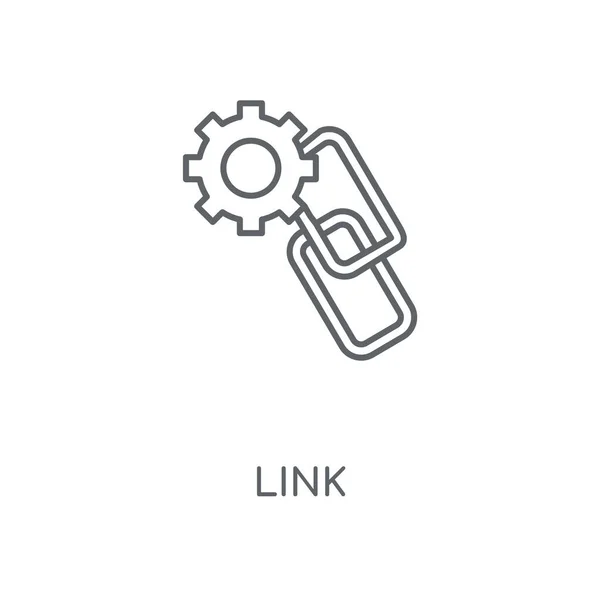Kapcsolat Lineáris Ikon Link Stroke Szimbólum Koncepcióterv Vékony Grafikai Elemek — Stock Vector