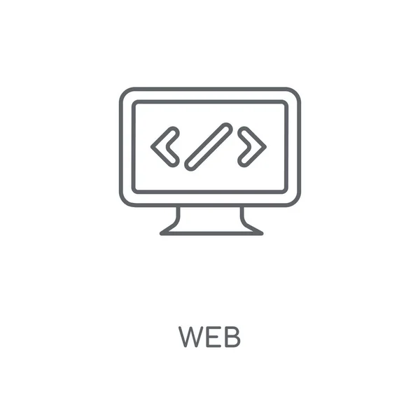 Web Doğrusal Simgesi Web Kavramı Kontur Sembol Tasarımı Nce Grafik — Stok Vektör