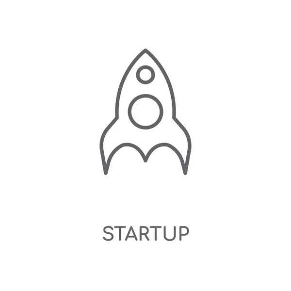 Lineares Startup Symbol Startup Konzept Strich Symbol Design Dünne Grafische — Stockvektor