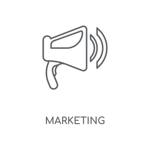 Icona Lineare Marketing Progettazione Simbolo Colpo Concetto Marketing Illustrazione Vettoriale — Vettoriale Stock