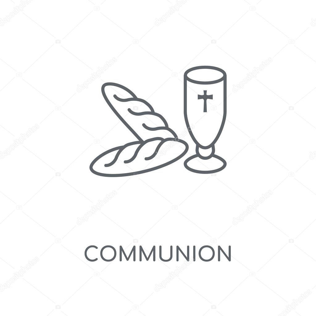 Communion linear icon. Communion concept stroke symbol design. Thin graphic elements vector illustration, outline pattern on a white background, eps 10.