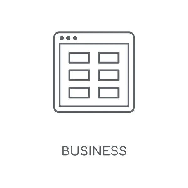 ビジネス線形アイコン ビジネス コンセプト ストローク シンボル デザイン 薄いグラフィック要素ベクトル イラスト 白い背景 Eps — ストックベクタ