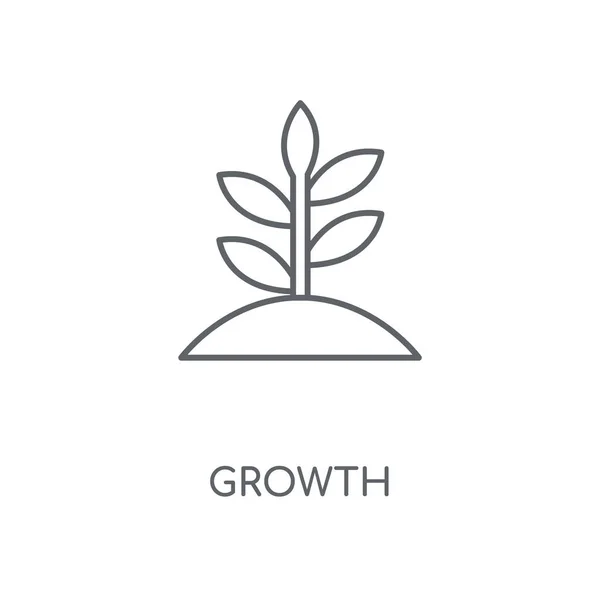 Tillväxt Linjär Ikonen Tillväxt Konceptdesign Stroke Symbol Tunn Grafiska Element — Stock vektor