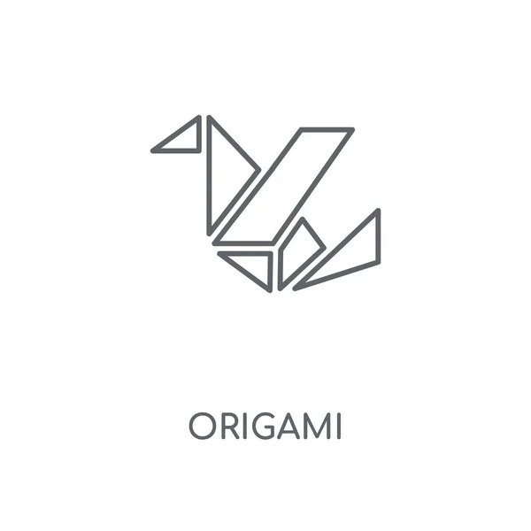 Origami Icono Lineal Origami Concepto Trazo Símbolo Diseño Elementos Gráficos — Vector de stock