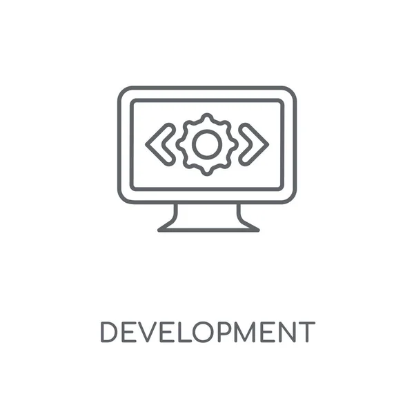 Ícone Linear Desenvolvimento Desenho Símbolo Curso Conceito Desenvolvimento Elementos Gráficos — Vetor de Stock