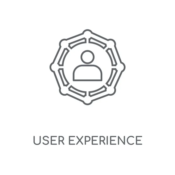 User Experience Lineares Symbol User Experience Konzept Strich Symbol Design — Stockvektor